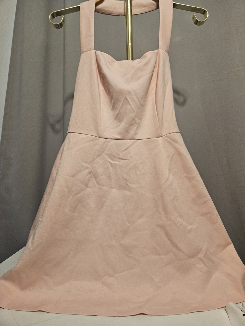 Sweetheart Neckline Mini Dress in Blush Pink